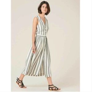 Sessun French Designer Calapunta Black and Cream Striped A line dress